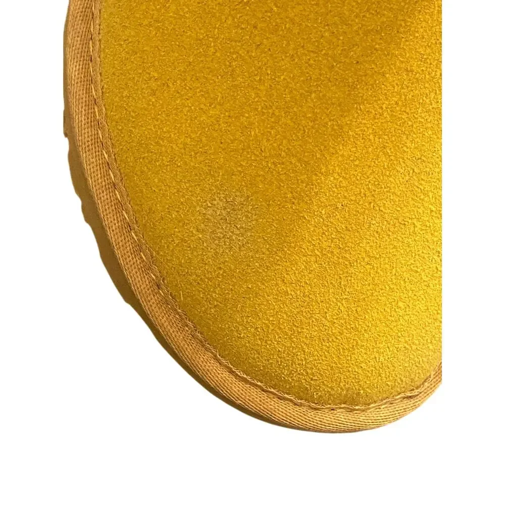 UGG Classic Tall Bailey Button Triplet 1873 Mustard Seed Boots Women 8 Cozy
